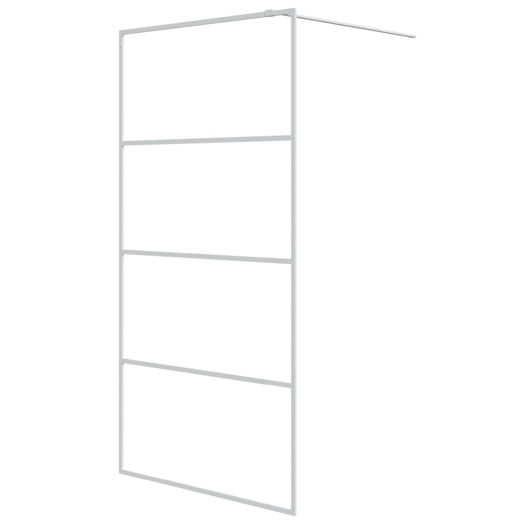 Parete Doccia Walk in Bianca 100x195 cm Vetro Trasparente ESG cod mxl 37002
