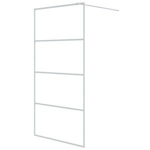 Parete Doccia Walk in Bianca 100x195 cm Vetro Trasparente ESG cod mxl 37002