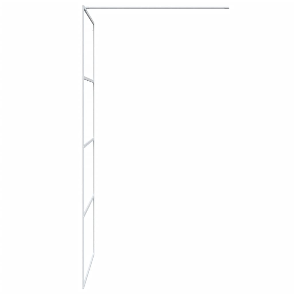 Parete Doccia Walk in Bianca 100x195 cm Vetro Trasparente ESG cod mxl 37002