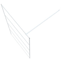 Parete Doccia Walk in Bianca 115x195 cm Vetro Trasparente ESG