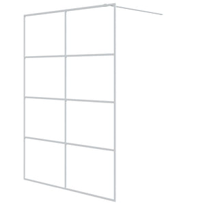 Parete Doccia Walk in Bianca 140x195 cm Vetro Trasparente ESG 152144