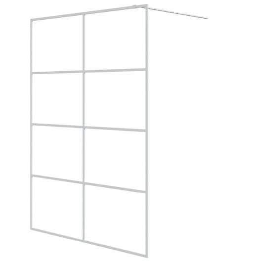 Parete Doccia Walk in Bianca 140x195 cm Vetro Trasparente ESG 152144