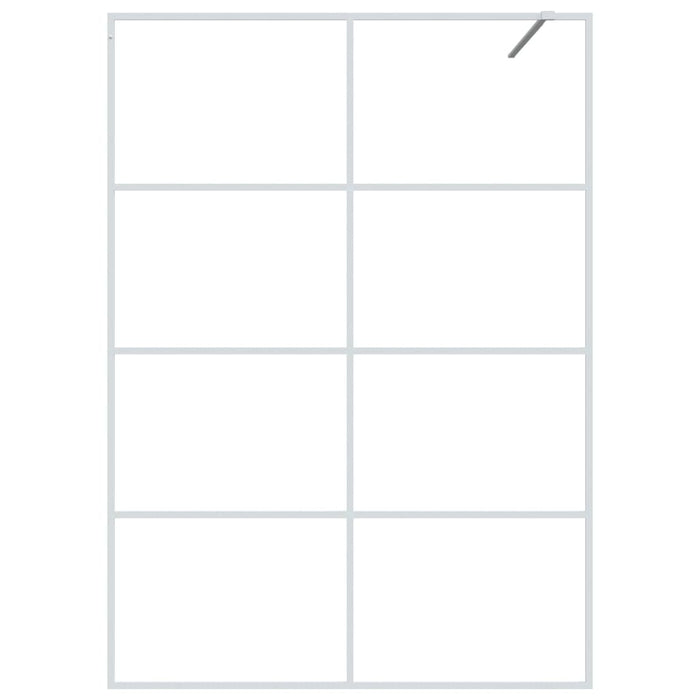 Parete Doccia Walk in Bianca 140x195 cm Vetro Trasparente ESG cod mxl 33097