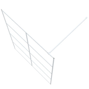 Parete Doccia Walk in Bianca 140x195 cm Vetro Trasparente ESG 152144