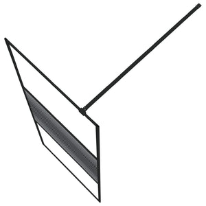 Parete Doccia Walk in Nera 80x195 cm in Vetro Trasparente ESG 152145