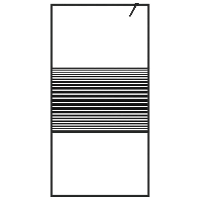 Parete Doccia Walk in Nero 100x195 cm Vetro Trasparente ESG cod mxl 42217