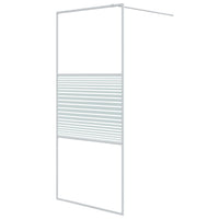 Parete Doccia Walk in Bianca 90x195 cm Vetro Trasparente ESG 152151
