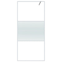 Parete Doccia Walk in Bianca 90x195 cm Vetro Trasparente ESG 152151