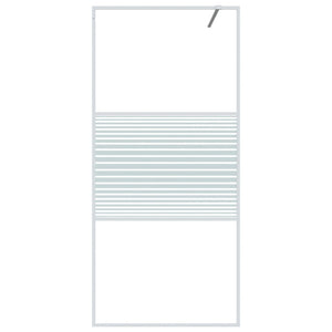Parete Doccia Walk in Bianca 90x195 cm Vetro Trasparente ESG 152151