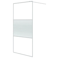 Parete Doccia Walk in Bianca 100x195 cm Vetro Trasparente ESG 152152