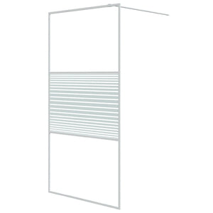 Parete Doccia Walk in Bianca 100x195 cm Vetro Trasparente ESG 152152