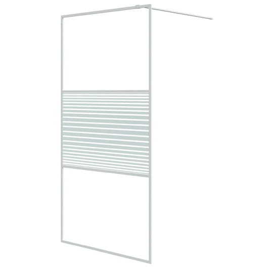 Parete Doccia Walk in Bianca 100x195 cm Vetro Trasparente ESG 152152