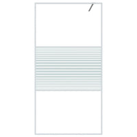 Parete Doccia Walk in Bianca 100x195 cm Vetro Trasparente ESG 152152