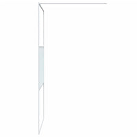 Parete Doccia Walk in Bianca 100x195 cm Vetro Trasparente ESG 152152