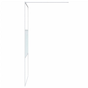 Parete Doccia Walk in Bianca 100x195 cm Vetro Trasparente ESG cod mxl 48640