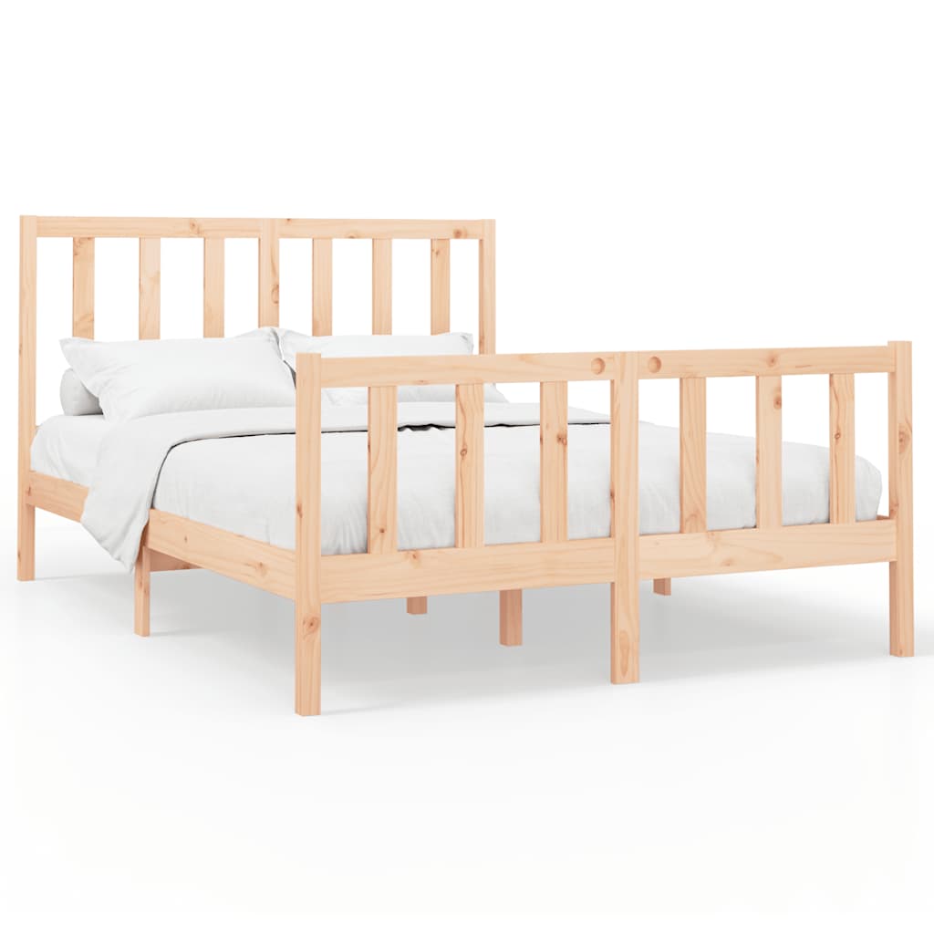 Letto senza Materasso 140x190 cm in Legno Massello di Pino 3106683