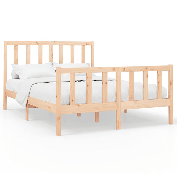 Letto senza Materasso 140x190 cm in Legno Massello di Pino 3106683