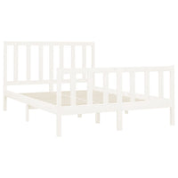 Letto senza Materasso Bianco 140x190 cm Legno Massello di Pino 3106684