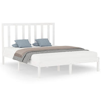 Giroletto-Struttura Letto Bianco in Legno Massello 160x200 cm 210242