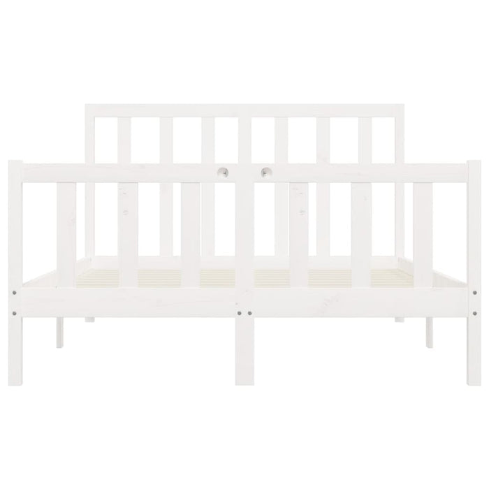 Giroletto-Struttura Letto Bianco in Legno Massello 140x200 cm 573169