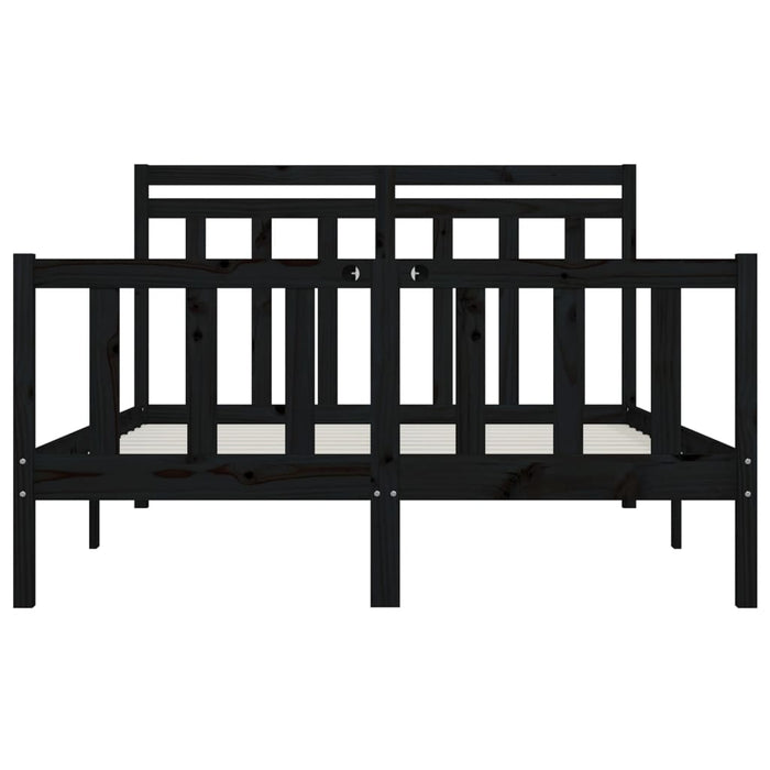 Giroletto Nero in Legno Massello di Pino 120x200 cm 3107027