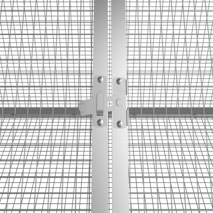 Gabbia per Conigli Antracite 403,5x80,5x71 cm Acciaio Zincato