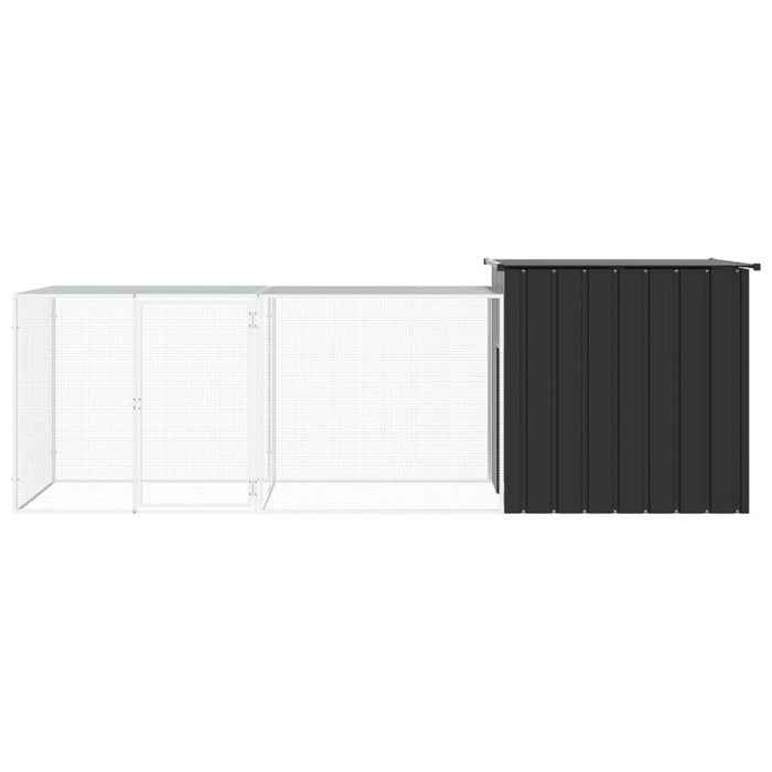 Gabbia per Polli Antracite 300x91x100 cm Acciaio Zincato 3106452