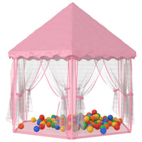 Tenda da gioco Princess con 250 palline 133 x 140 cm rosa 02_0005136