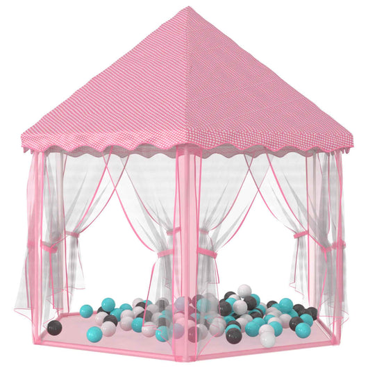 Tenda da gioco Princess con 250 palline 133 x 140 cm rosa 02_0005180