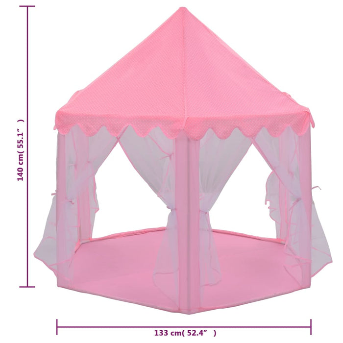 Tenda da gioco Princess con 250 palline 133 x 140 cm rosa 02_0005159