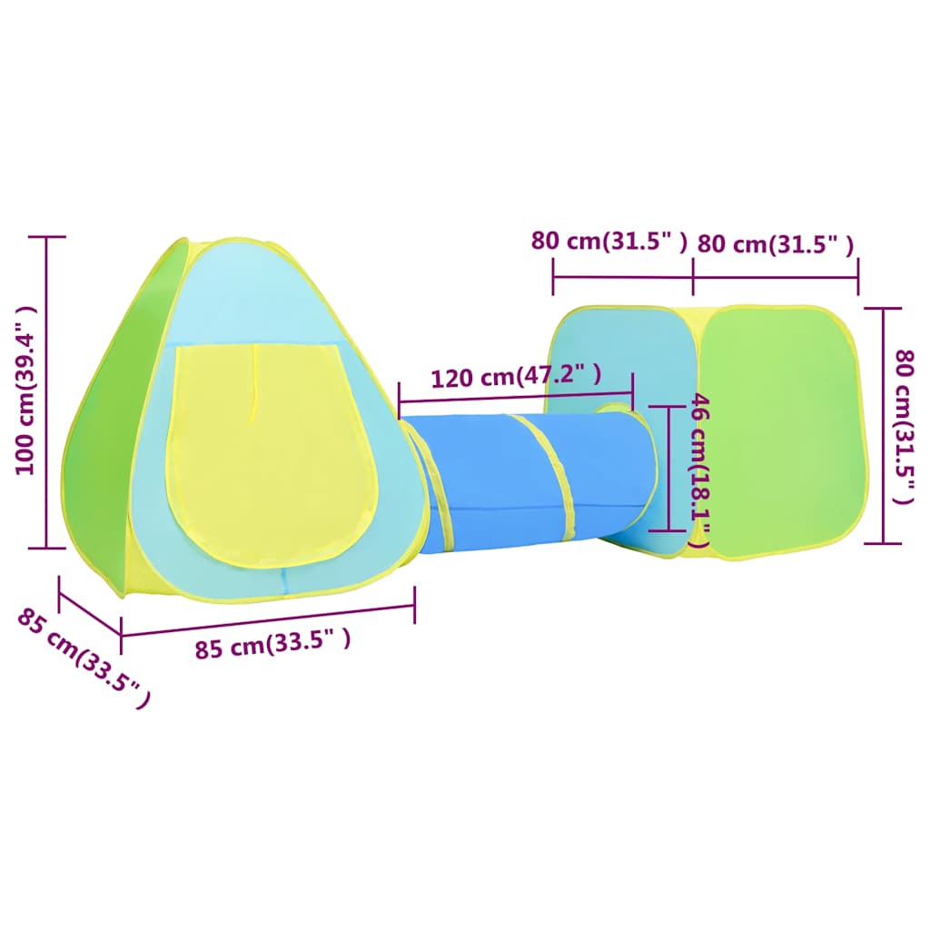 Tenda da Gioco per Bambini con 350 Palline Multicolore
