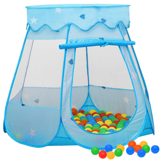 Tenda da gioco per bambini con 250 palline 102 x 102 x 82 cm blu 02_0005143
