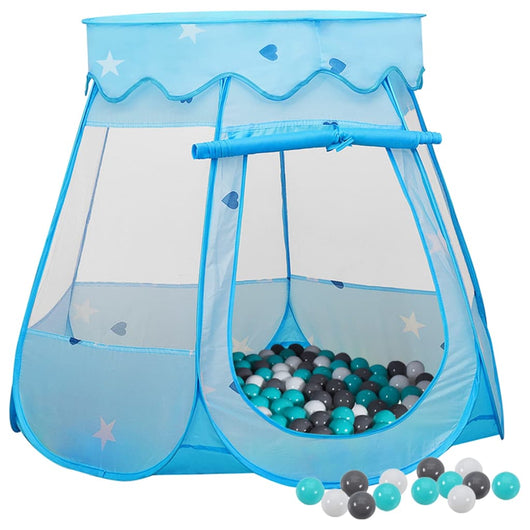 Tenda da gioco per bambini con 250 palline 102 x 102 x 82 cm blu 02_0005187