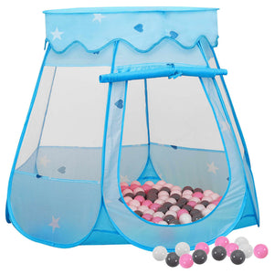 Tenda gioco per bambini con 250 palline blu 102x102x82 cm 02_0005144