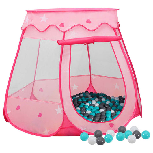 Tenda da gioco per bambini con 250 palline 102 x 102 x 82 cm rosa 02_0005119