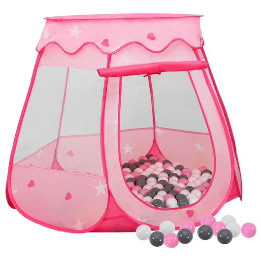 Tenda da gioco per bambini con 250 palline 102 x 102 x 82 cm rosa 02_0005164