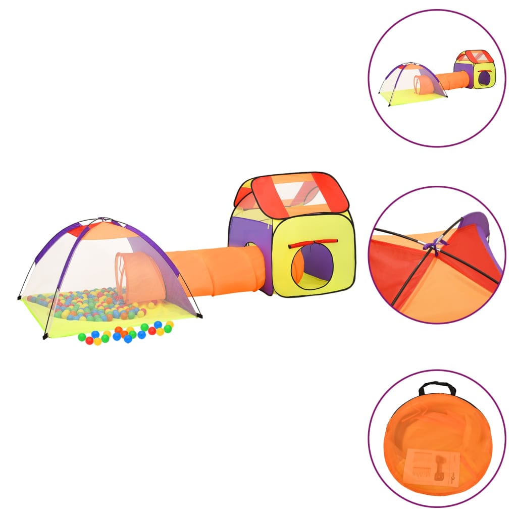 Tenda da gioco per bambini 338 x 123 x 111 cm con 250 palline multicolore 02_0005165