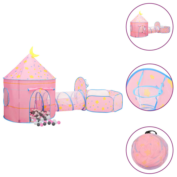 Tenda da gioco per bambini con 250 palline rosa 301x120x128 cm 02_0005123