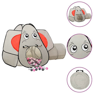 Tenda Gioco Bambini Elefante Grigio 250 Palline 174x86x101 cm cod mxl 72621