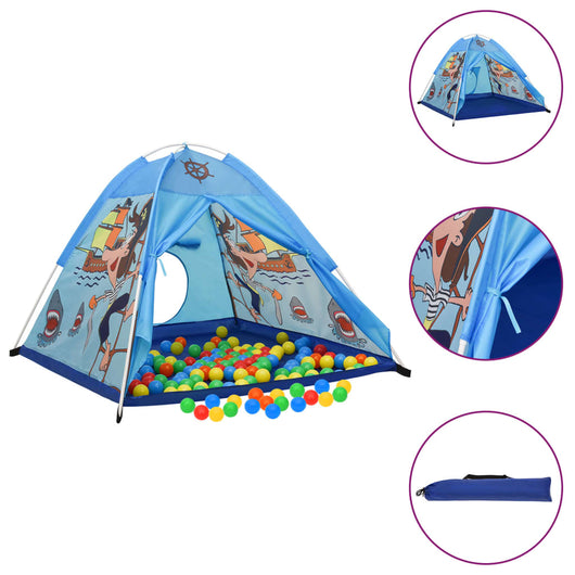 Tenda da gioco per bambini con 250 palline 120 x 120 x 90 cm blu 02_0005149