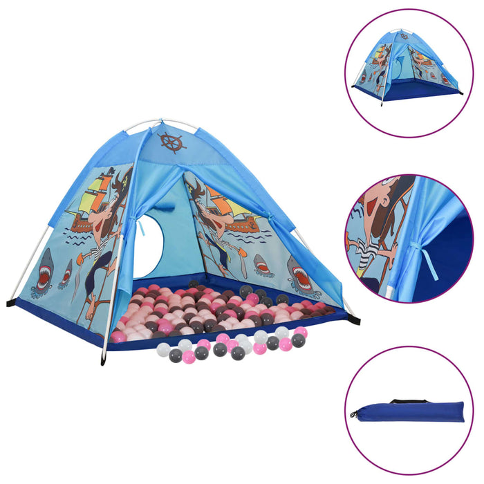 Tenda da gioco per bambini con 250 palline 120 x 120 x 90 cm blu 02_0005124