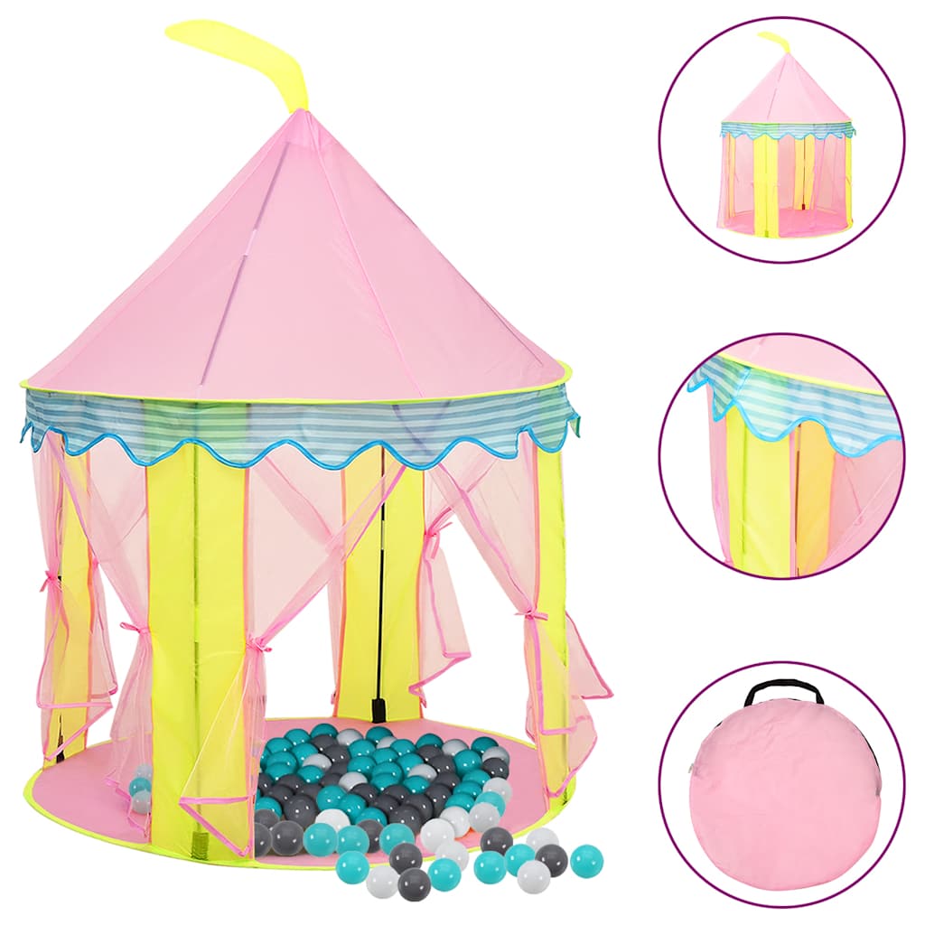 Tenda da Gioco per Bambini Rosa con 250 Palline 100x100x127 cm cod mxl 76483