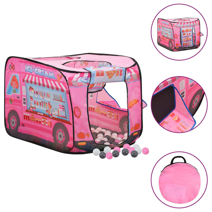Tenda da gioco per bambini con 250 palline rosa 70 x 112 x 70 cm 02_0005171