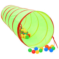 vidaXL Tunnel da Gioco per Bambini 250 Palline Verde 175 cm Poliestere