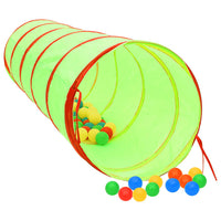 Tunnel gioco per bambini con 250 palline 175 cm poliestere verde 02_0005195