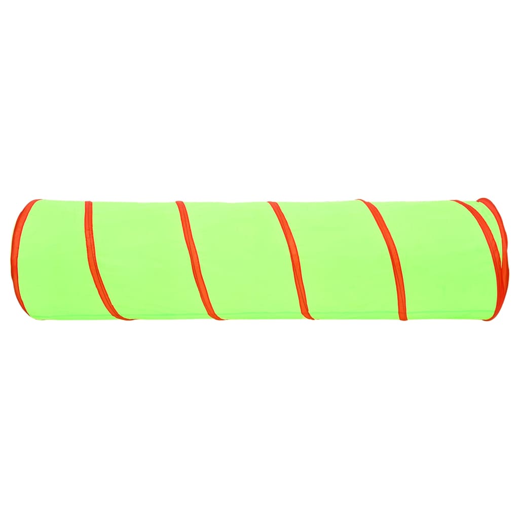 Tunnel gioco per bambini con 250 palline 175 cm poliestere verde 02_0005172