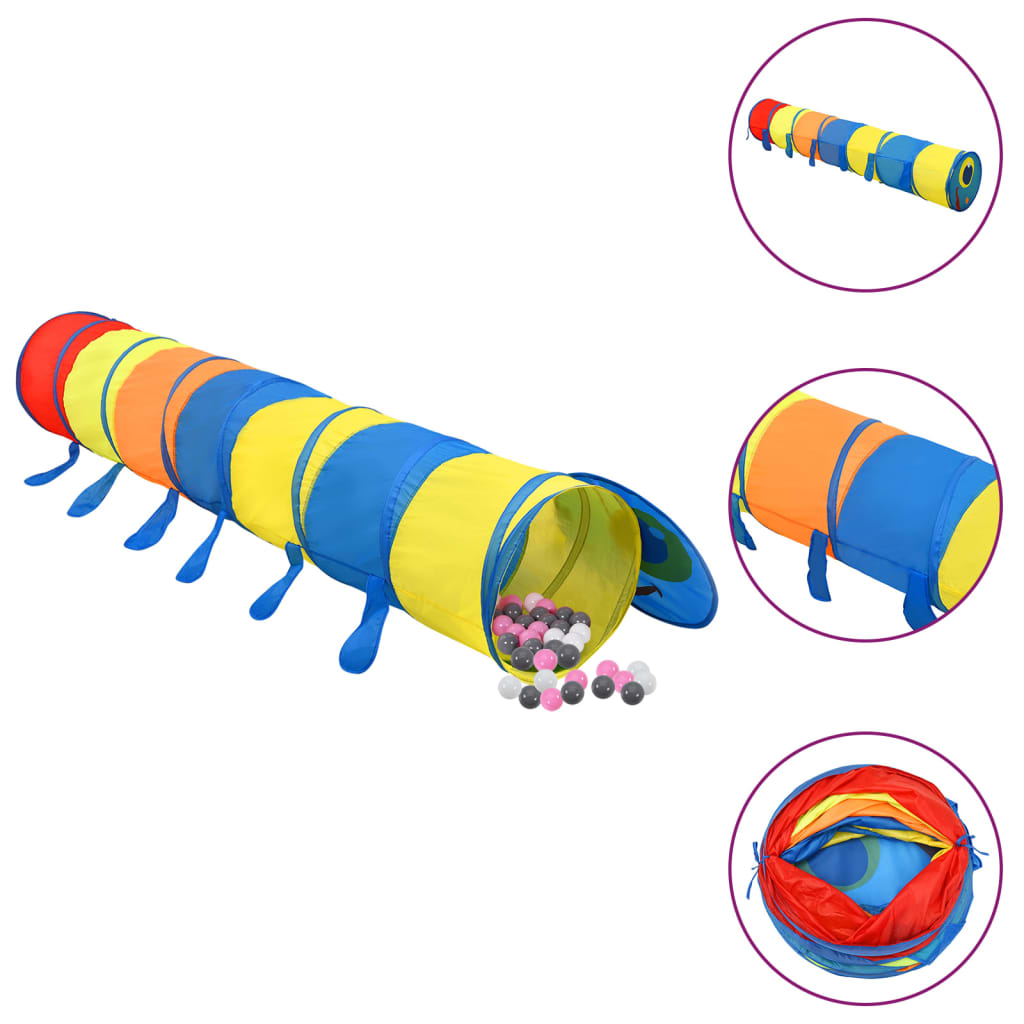 Tunnel gioco per bambini con 250 palline multicolori 245 cm 02_0005197