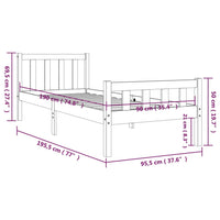 Giroletto in Legno Massello 90x190 cm Single 810644