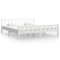Giroletto-Struttura Letto Bianco in Legno Massello 160x200 cm 774839