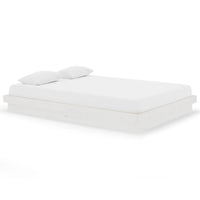 Giroletto-Struttura Letto Bianco in Legno Massello 140x200 cm 983265